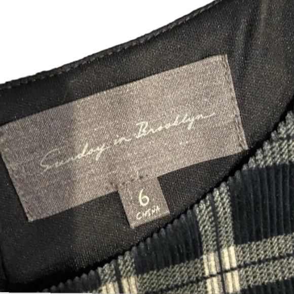 Anthropologie Sunday in Brooklyn Grey Black Corduroy Sleeveless Shesth dress Sz6 - Picture 14 of 15